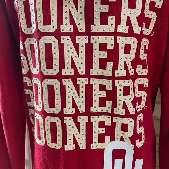 E5 CLASSICS WOMENS OU ZIPPERED HOODIE WITH BLING SIZE MEDIUM - Picture 9 of 12